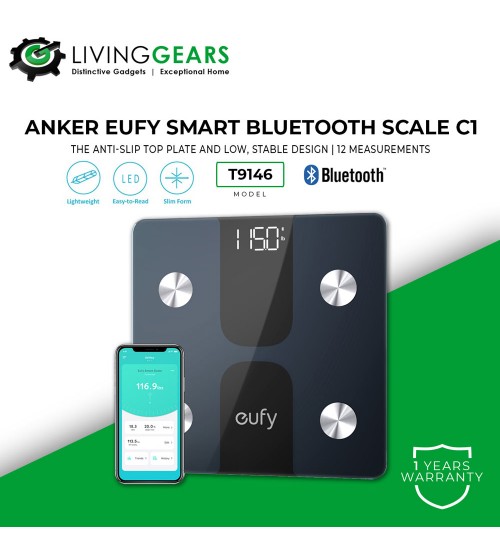 Smart Scale C1 With Bluetooth Eufy By Anker – Tag Store