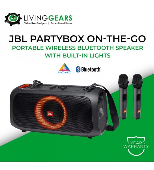 JBL PartyBox On The Go Portable Bluetooth Bass Boost Speaker