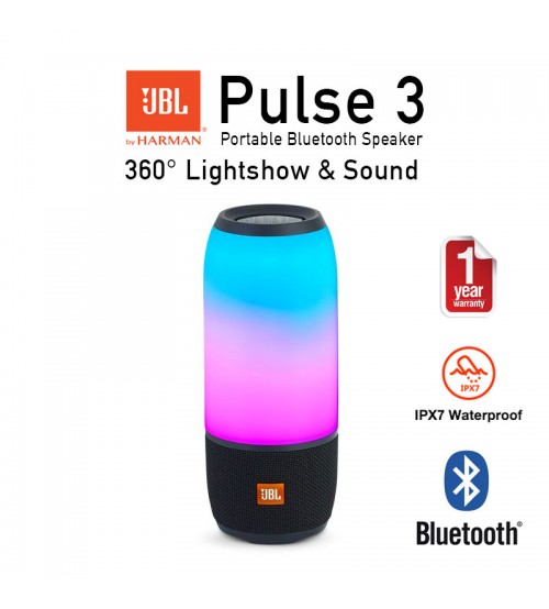 pulse wireless bluetooth speaker with led lights